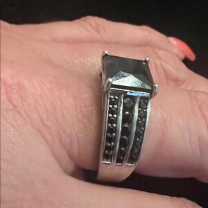 925 STERLING SILVER BLACK ONYX RING